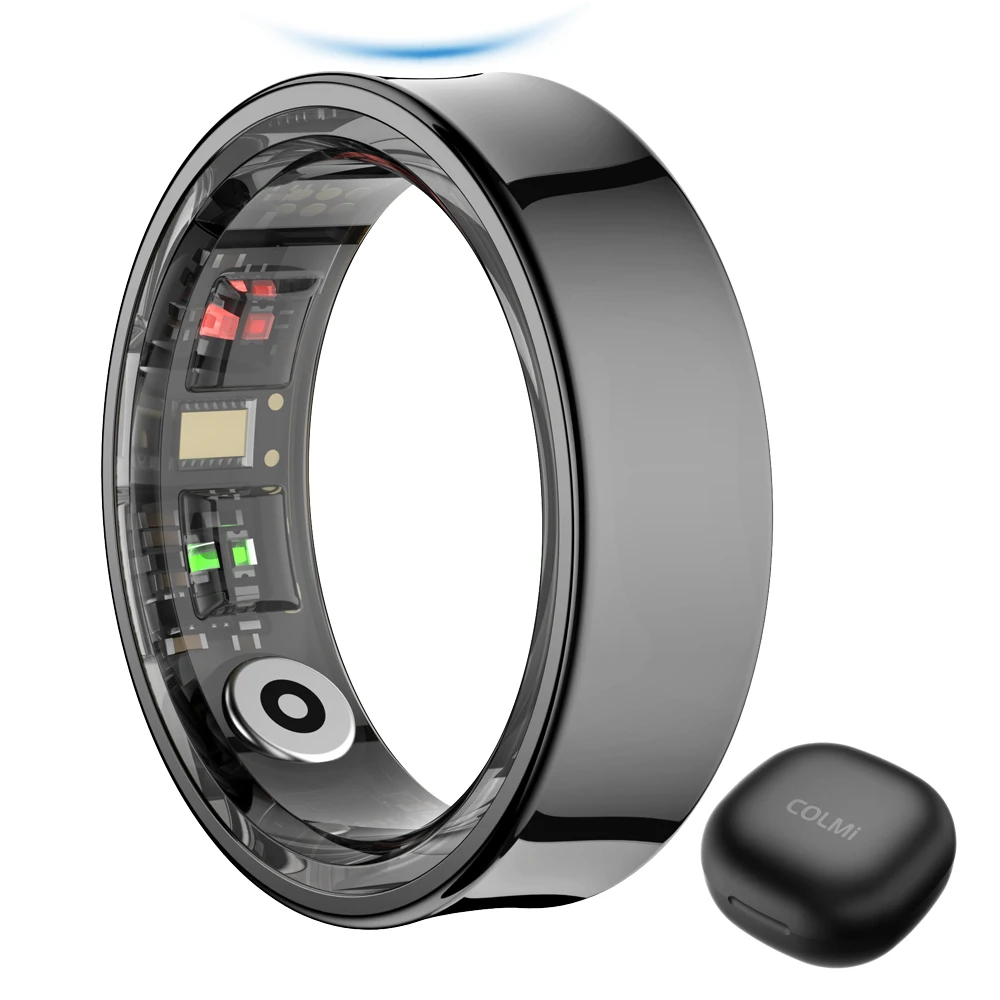 2024 COLMI R09 Smart Ring Heren Dames met oplaadetui, lichaamstemperatuur Gezondheid en slaapmonitor voor Xiaomi Samsung-telefoon