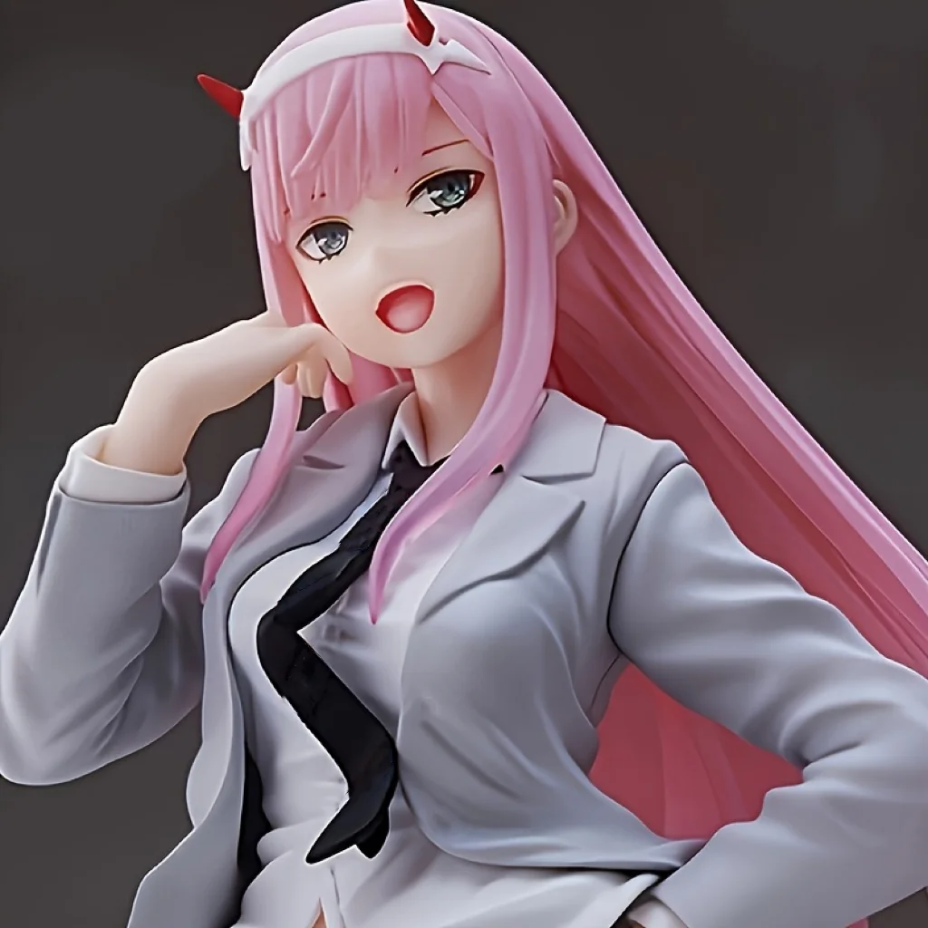 1pc 19cm/7.48in 《DARLING in the FRANXX》Zero Two Anime Figurine,Anime Movie Series Character Toys,Family Decorations,