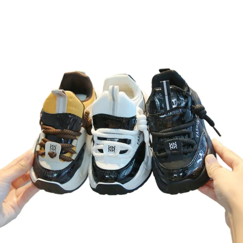 

Спортивная обувь для мальчиков, новинка осени 2024, детская легкая обувь для папы, белая обувь для девочек, детская повседневная обувь на мягкой подошве, размер 21-32