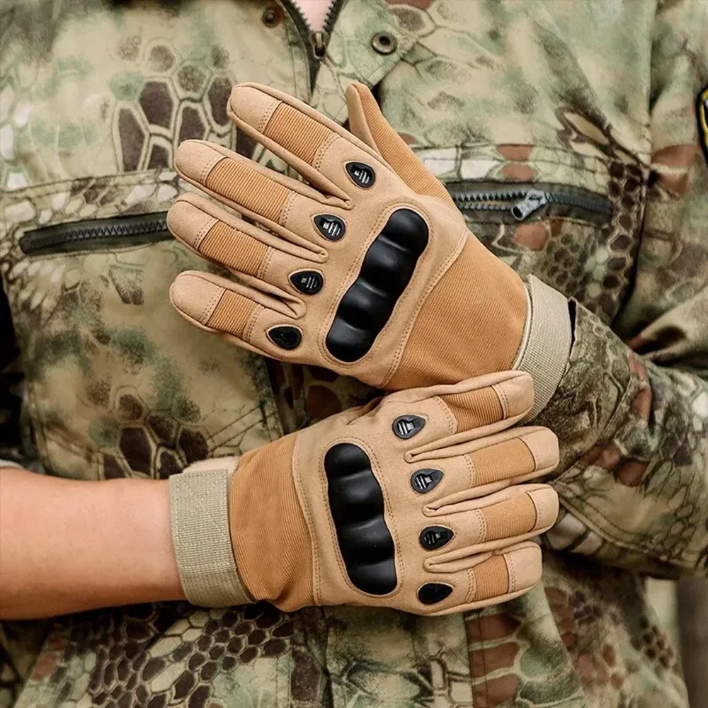 Tactical Hard Knuckle mezze dita guanti uomo Army Military Combat Hunting Shooting Airsoft Paintball Police Duty Fingerless