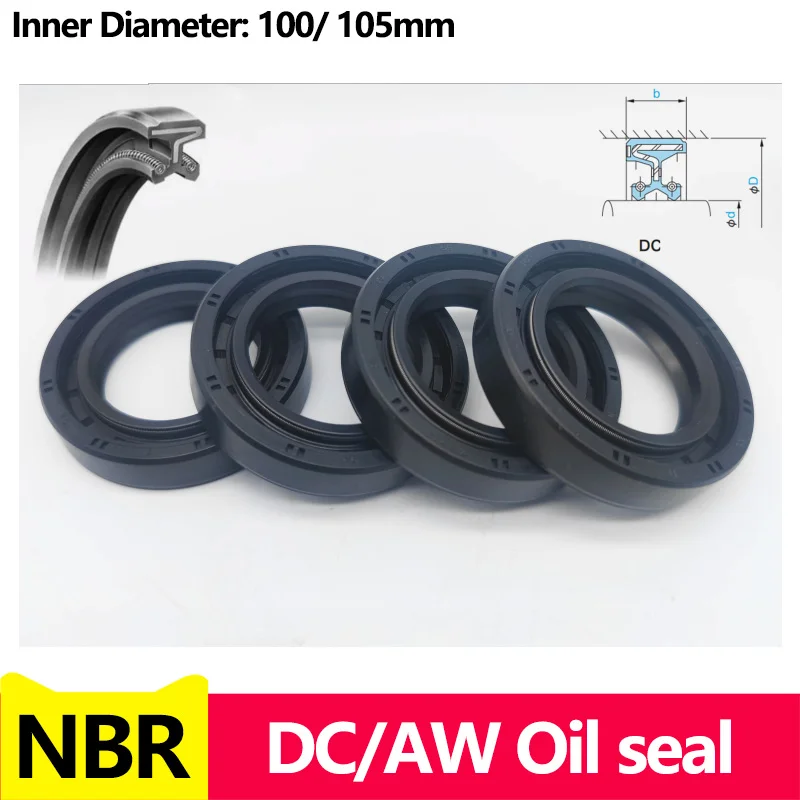 Nitrile Butadiene Rubber Double-sided Spring Oil Seal DC/AW Gear , Hydraulic Pump，DC12*24*7,DC15*30*7,DC17*28*8,DC18*30*8