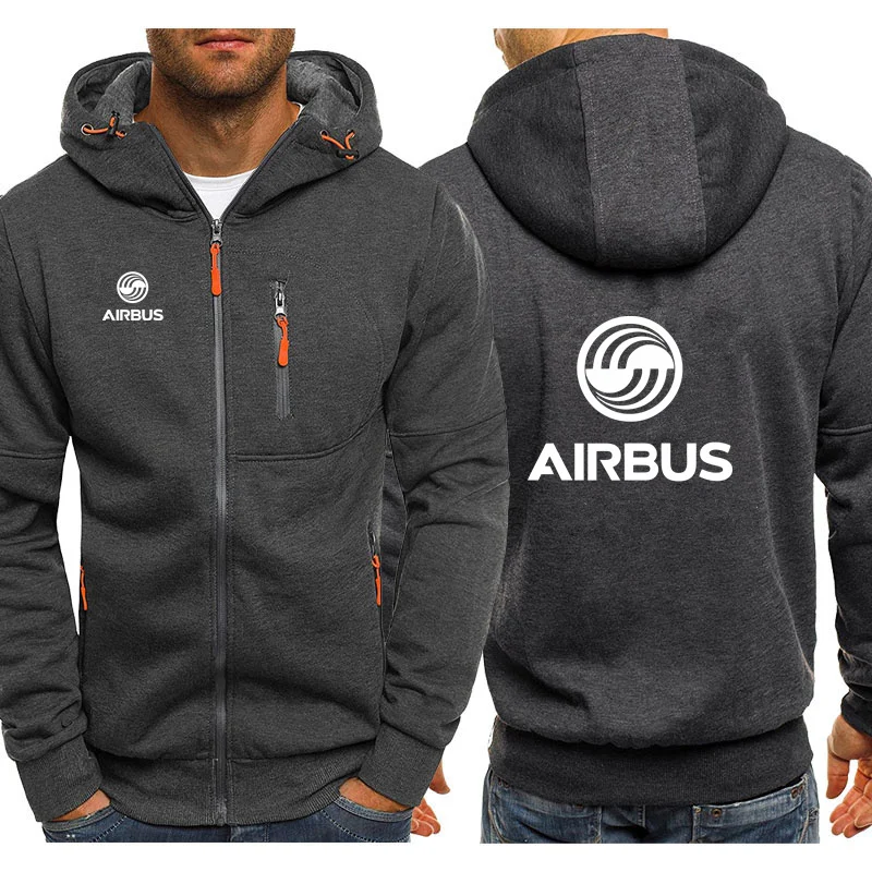 AIRBUS AVIATION Flight Men Jackets Hoodies Coats Airbusfan A320 Zipper Sweatshirts Male Fashion Jacket Mens Clothing Outerwear