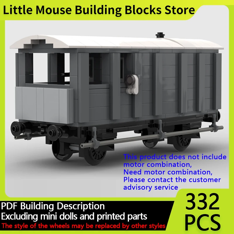 

Popular Anime City Car Model MOC Building Bricks 16 Ton Brake Van Modular Technology Gifts Holiday Assemble Children Toys Suit