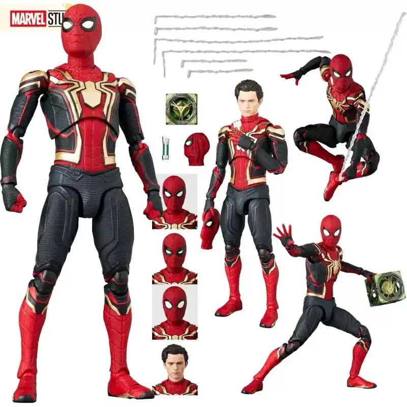 In Stock New Medicom Toy Mafex Spider Man Integrated Suit No Way Home Action Figure Collectible For Adult Collectors