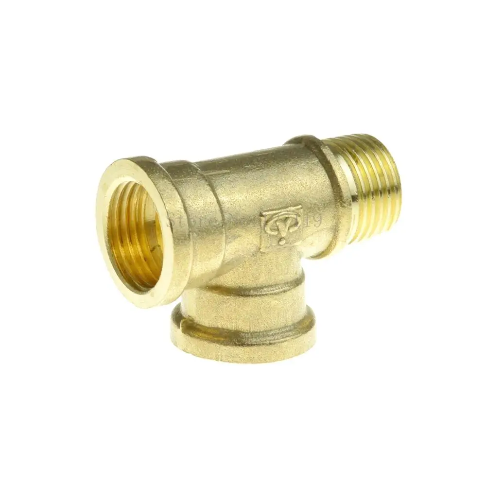 

2pcs 1/2" Male-1/2" Female-1/2" Female Brass Pipe Connector