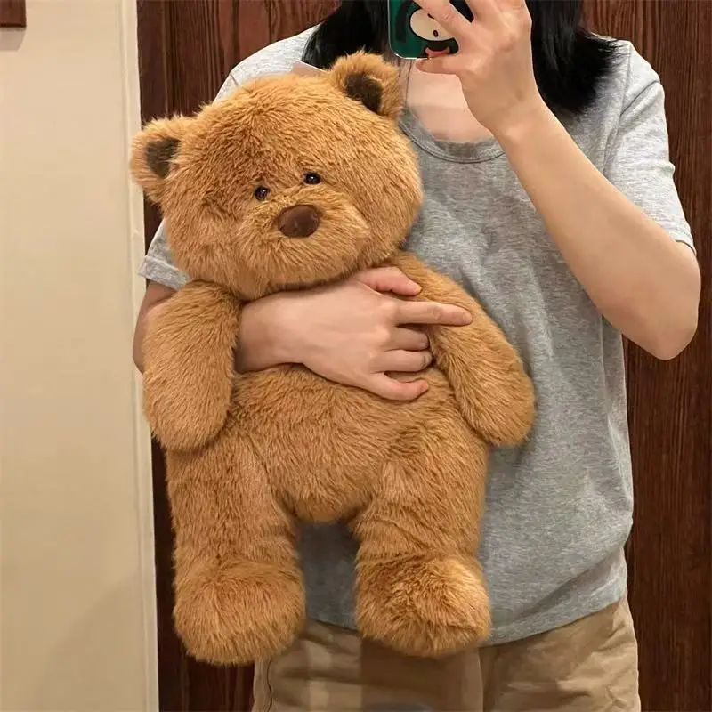 

Miniso 2026 Cute Teddy Bear Plush Toy Doll Barcelo Bear Doll Brown Soothing Bear Doll Best Birthday Gift for Girls