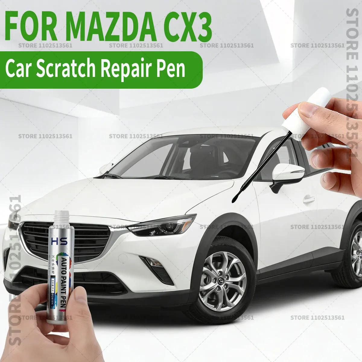 

Карандаш для ремонта краски, средство для удаления царапин, аксессуары для автомобиля DIY, белый 34K, синий 42M, 41B, черный 16W, серый 46G для Mazda CX3 2014-2025 гг.