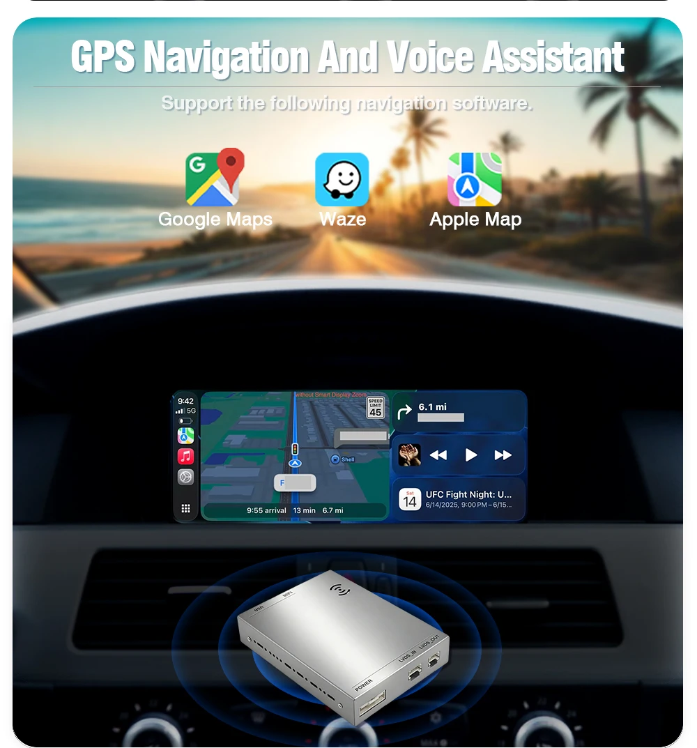 AUTOTOP Nachrüst-CarPlay-Decoder Android Auto für BMW CCC CIC NBT 1 2 3 4 5 6 7 Serie X5 X6 E60 E61 E62 E63 E70 E90 E91 E87 E88 – Detail 15