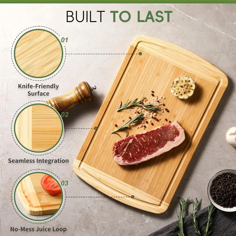 Large Wooden Cutting Board for - مراجعة Meal Prep Organic وسعره