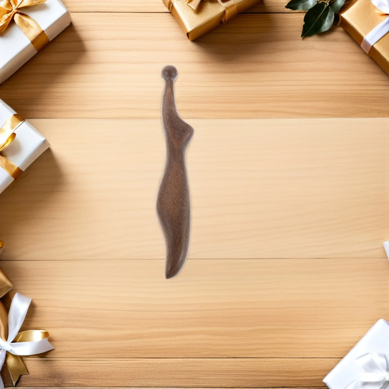 Massage Acupressure Stick Sandalwood Meridian Therapy Tool For Muscle Relaxation Body Recovery Foot Neck Leg Calves Trigger