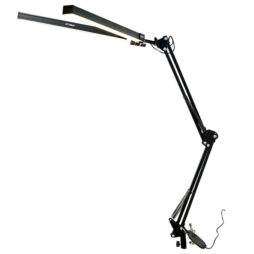 Neue LED-Schreibtischlampe mit Klemme, Schwenkarm, Schreibtischlampe, dimmbare, augenschonende Schreibtischleuchte mit 10 Helligkeitsstufen, 3 Beleuchtungsmodi – Detail 16