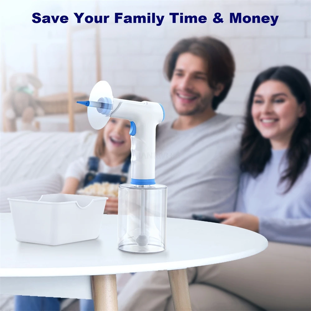 مجموعة أدوات تنظيف الأذن الكهربائية مع مجموعة ري الأذن الخفيفة مع 4 أوضاع ضغط، مجموعة أدوات تدفق الأذن الآمنة والفعالة