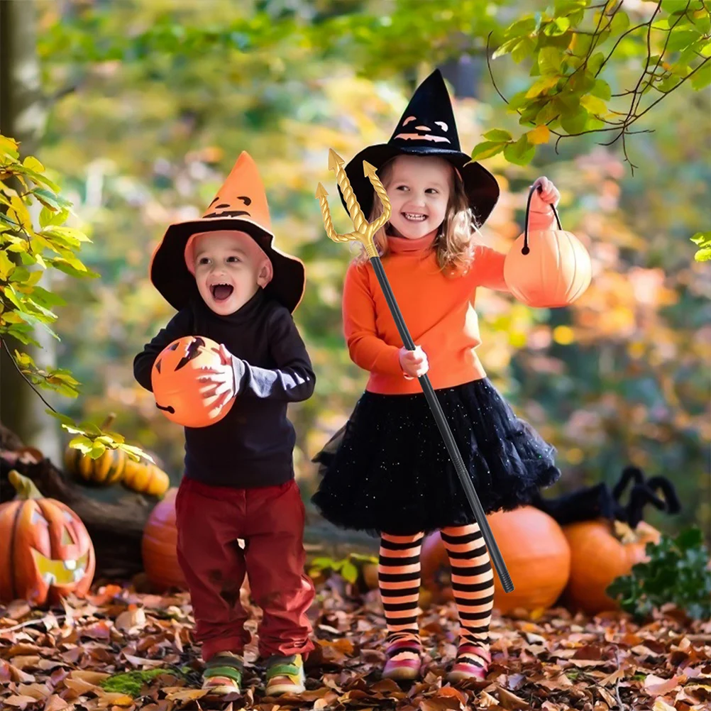 อุปกรณ์ประกอบฉากตรีศูล 2 ชิ้น น้ำหนักเบา พกพาสะดวก สำหรับงานปาร์ตี้ ถ่ายภาพ ตกแต่ง งานเทศกาล เหมาะสำหรับเด็กและผู้ใหญ่