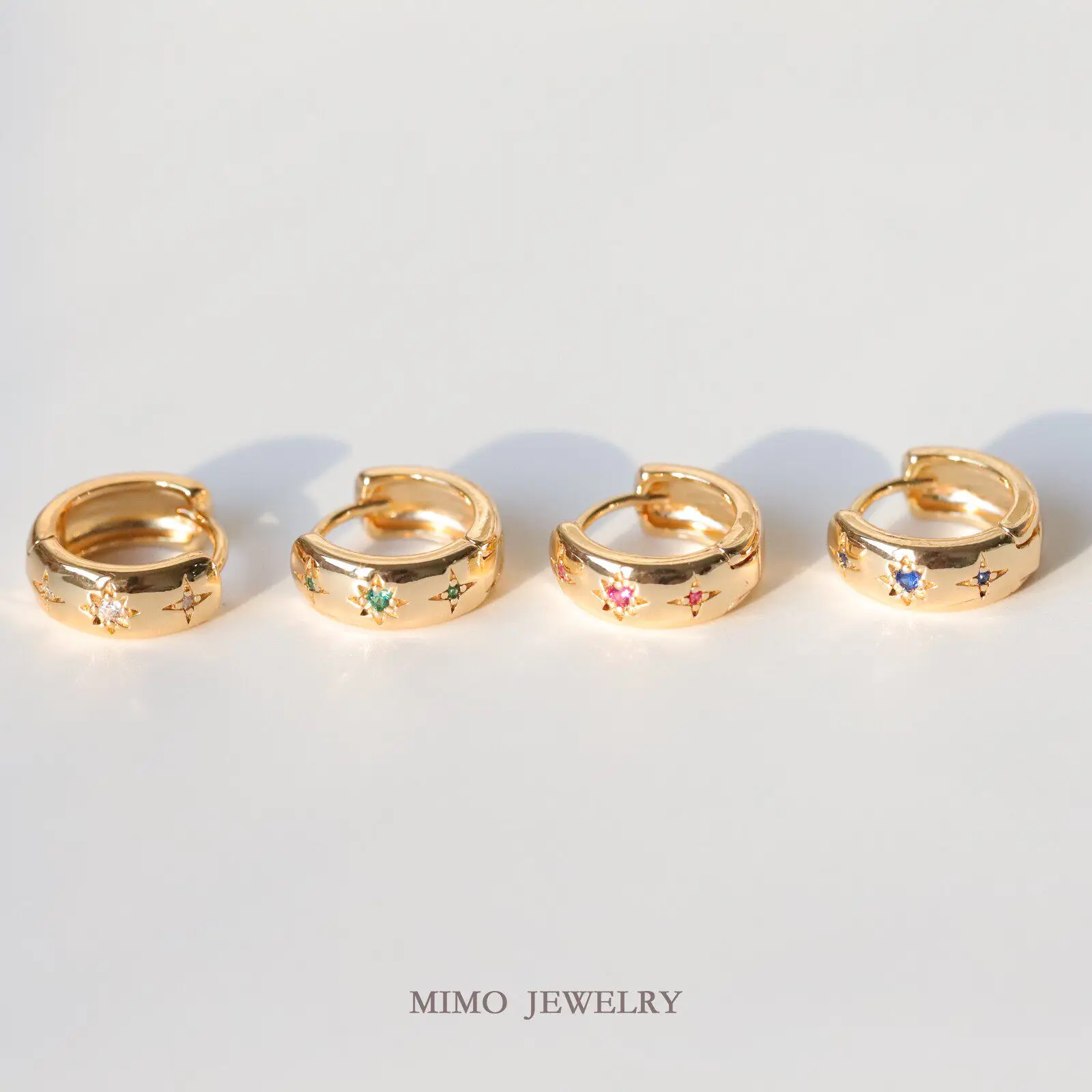 

Позолоченные медные основы для серег, четырехцветные, с маленькими бриллиантами, в форме октаграммы, для самостоятельного изготовления ювелирных изделий