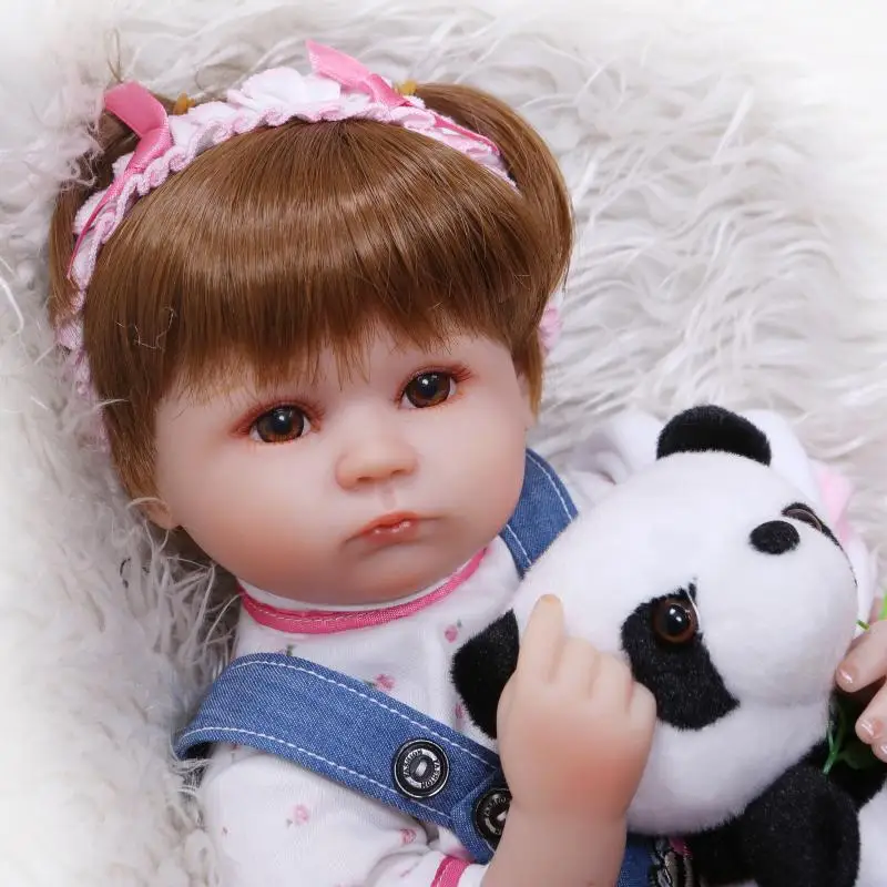 

Boneca Bebe Reborn 42CM Preemie Girl Newborn Baby Doll Soft Cuddly Body Silicone Doll Toys for Children Gift