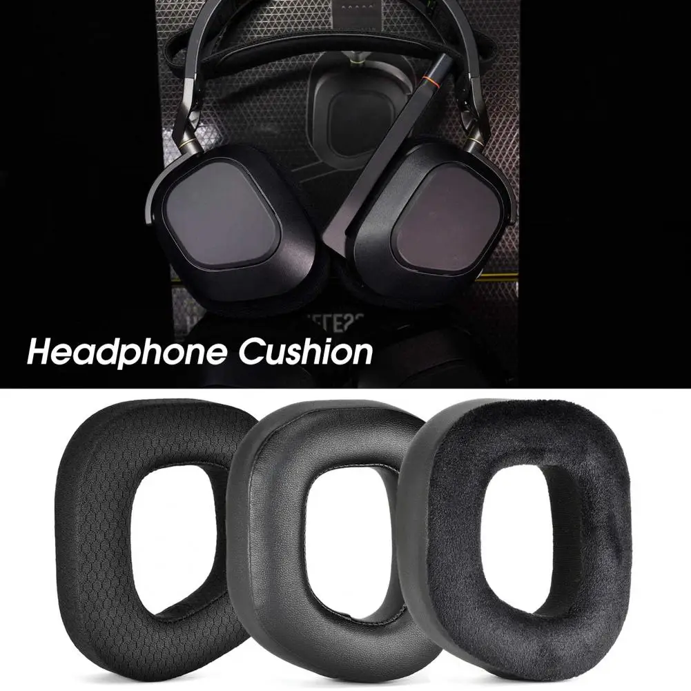 1 زوج سماعة وسادة ل CORSAIR HS80 RGB اللاسلكية سميكة مريحة الأسود بلوتوث متوافق سماعة الأذن وسادة