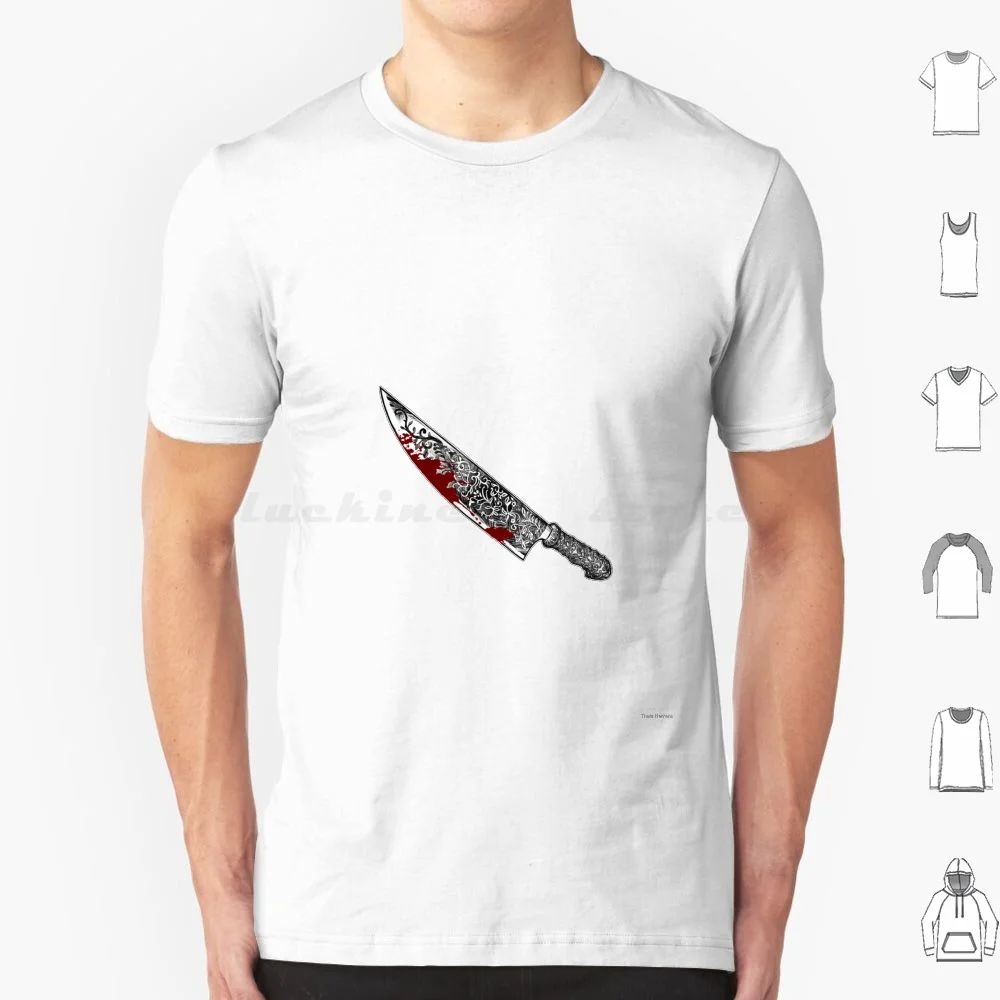 

Vorpal Blade [ White ] T Shirt Big Size 100% Cotton Findyourthing Halloween Vorpal Blade Knife Blood Alice Alicemadness Alice