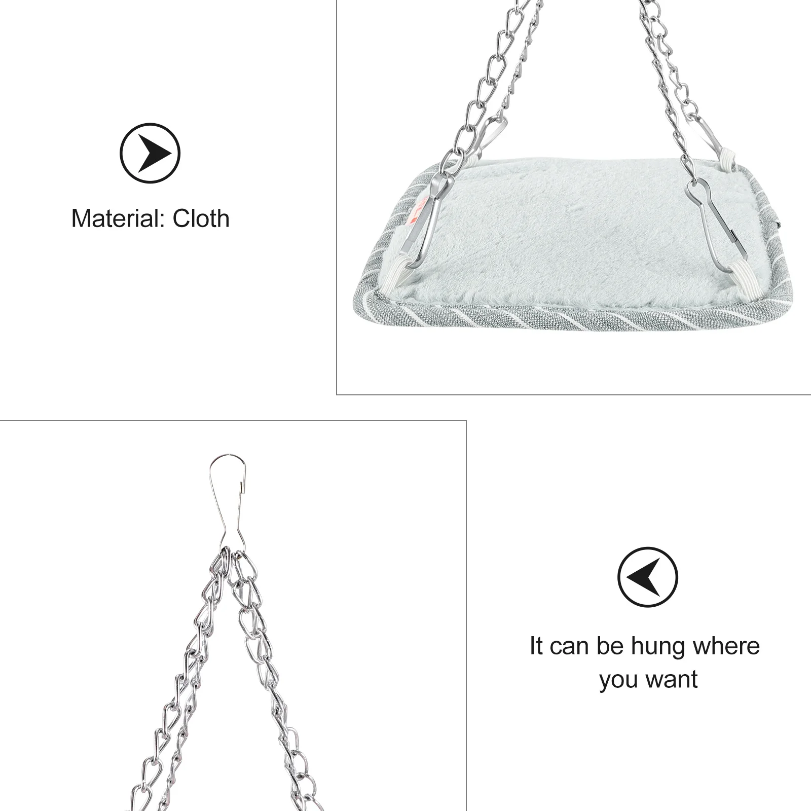

2Pcs Small Pet Hammock Carrier Breathable Sling Bag Durable Travel Hamster Chinchilla Hedgehog Carrier Hamster Bag