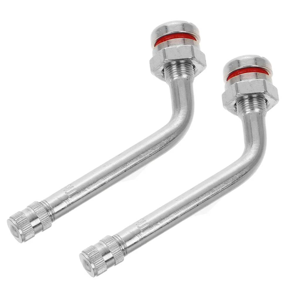 

2pcs Tire Valve Stems Tubeless Metal Valve Nozzles For Truck Bus Motorcycle Repair Maintenance Replacement Tool Part
