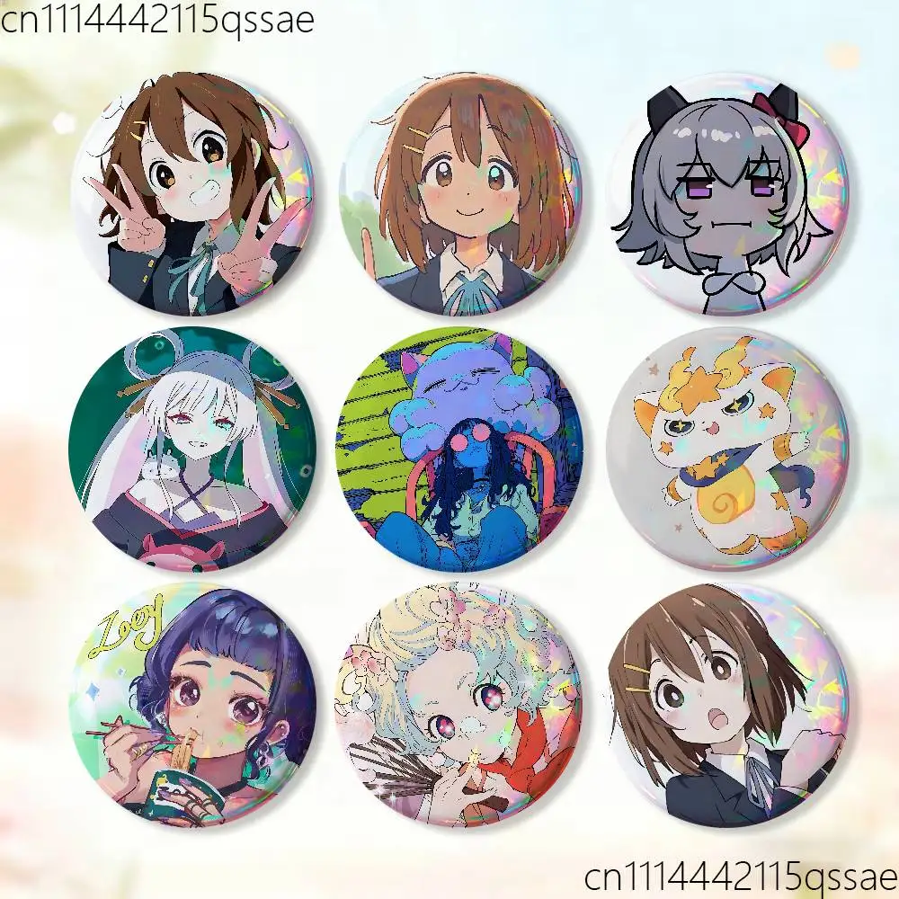 Cute Music Anime K-ON Cartoon Enamel Pins Anime Game Character Brooches for Backpack Accessories Snap-in Badges