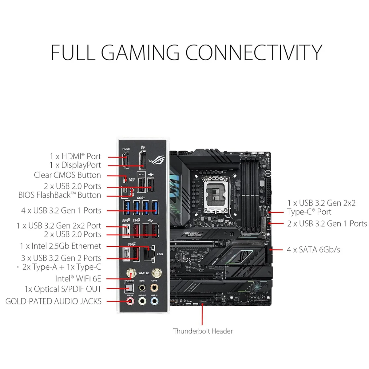 ROG STRIX Z890-F GAMING WIFI용 LGA1851 Intel Z890 메인보드 DDR5 AI 마더보드 비 ECC Intel Core Ultra 프로세서