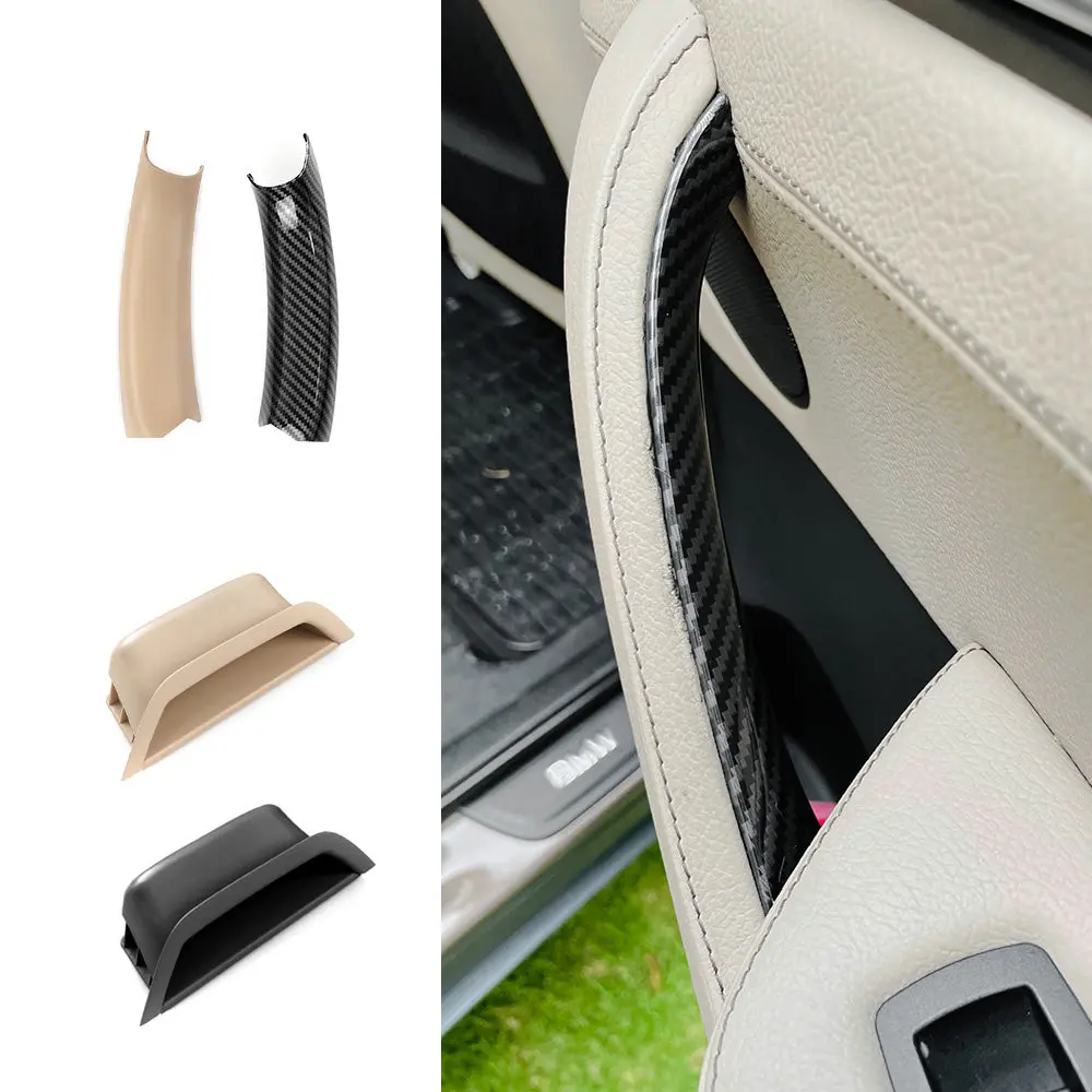 Für BMW X3 X4 F25 F26 2010 2011 2012 2013 2014 2015 2016 Auto Innentürgriff Panel Pull Abdeckung ABS Carbon Textur/Schwarz/Beige – Detail 1