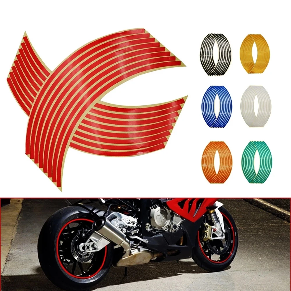 

Wheel Sticker Reflective Rim Stripe Tape Bike Motorcycle Stickers For Honda For Kawasaki Z750 Z800 For YAMAHA MT07 MT09 MT10 R1