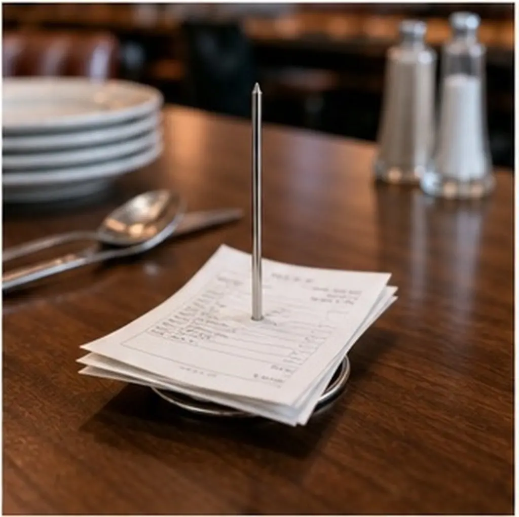 3Pcs Menu Summons Fork Anti-Corrosive Metal Invoice Receipt Bill Holder Office Restaurant Check Organizer Bill Holder
