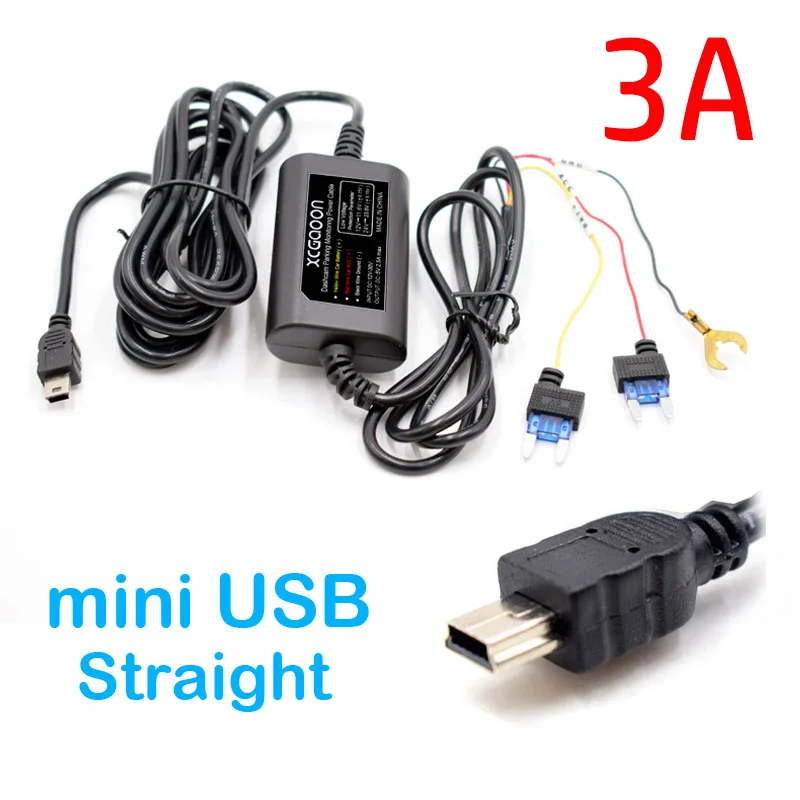 5V 3.0A Parking Monitoring Auto DVR Dashcam Camera Hardwire Kit Met Laagspanningsbeveiliging Mini Micro Type-C USB-oplaadpoort