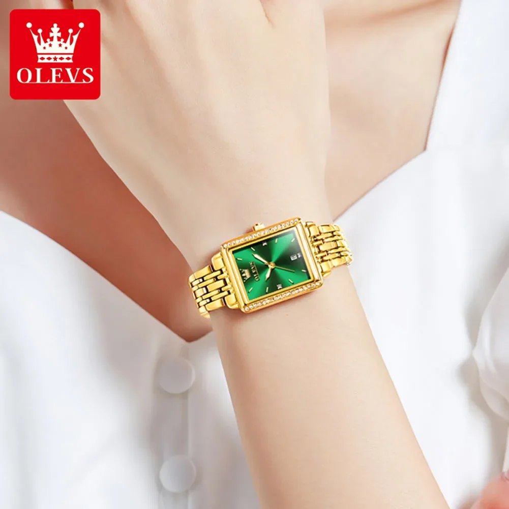 OLEVS 9995 Elegant Quartz Ladies Womens Wristwatces Date Watch for Women Luxury Waterproof Luminous Watches Relojes Para Mujer