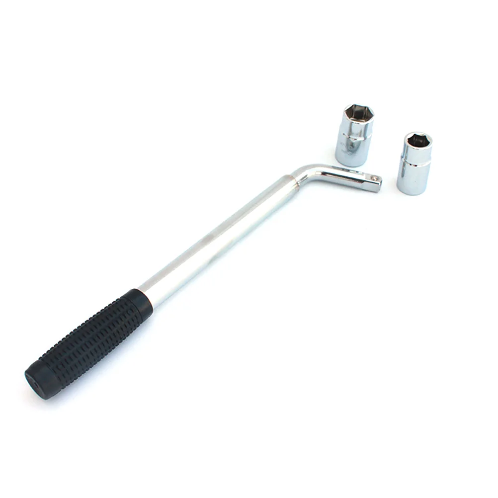 Telescoping Lug Wrench Wheel Wrench Extendable Car Wheel Brace Heavy Duty Nut Wrench Sockets 17/19mm & 21/23mm