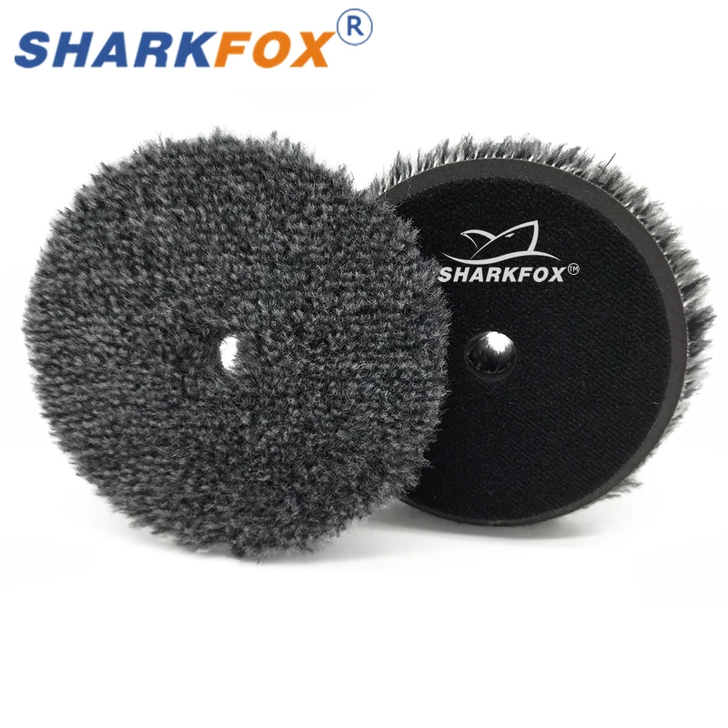 Sharkfox 5 Pieces/lot 5/6Inches Wool Polishing Pad High Density Lambs Woollen Polish Buffing Pad Car Polisher Buffing Waxing