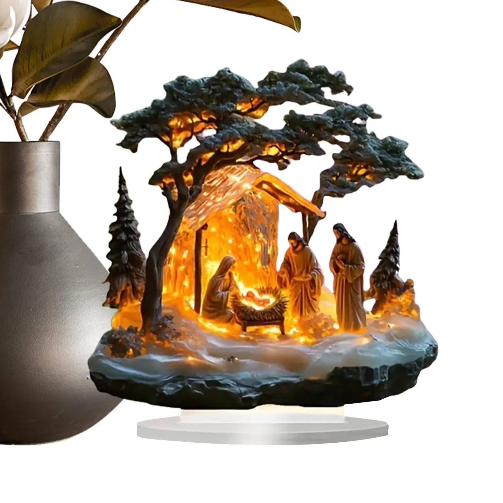 2D الاكريليك سطح المكتب زينة عيد الميلاد يسوع الولادة المشهد المسيحية ديكورات المنزل سطح المكتب زخرفة هدية احتفالية #3