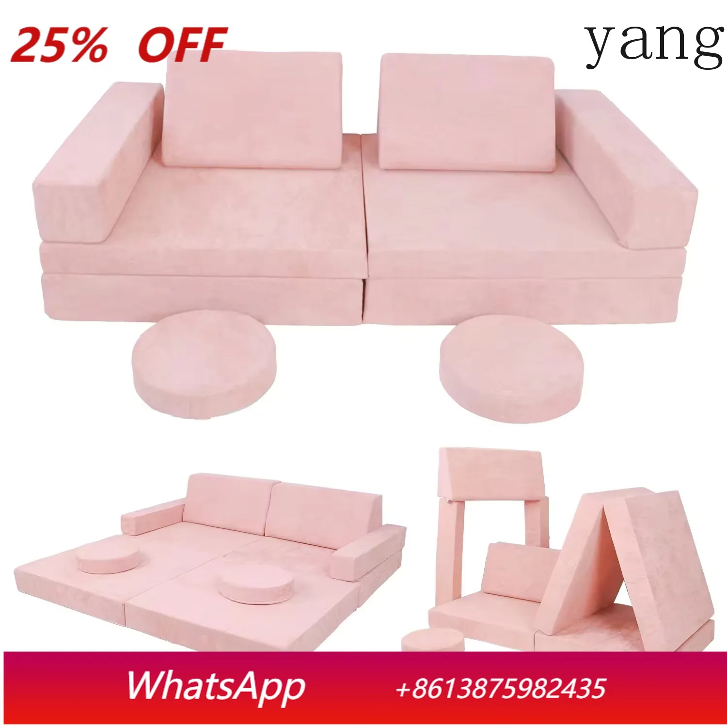 

CX Modern Luxury Fabric Modular Sofa Set