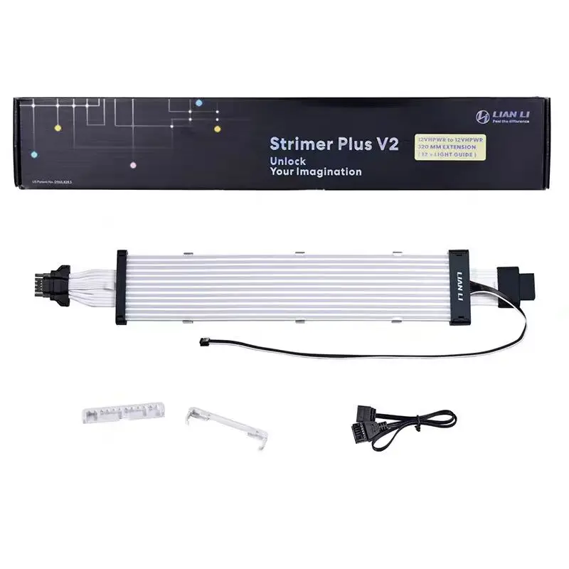 Imagem -06 - Lian li Strimer Plus v2 12vhpwr Gpu Cabo de Extensão Rtx 4090 4080 Placa Gráfica 12 Mais 4pin 16p Atx3.0 Psu Extender Argb Lights