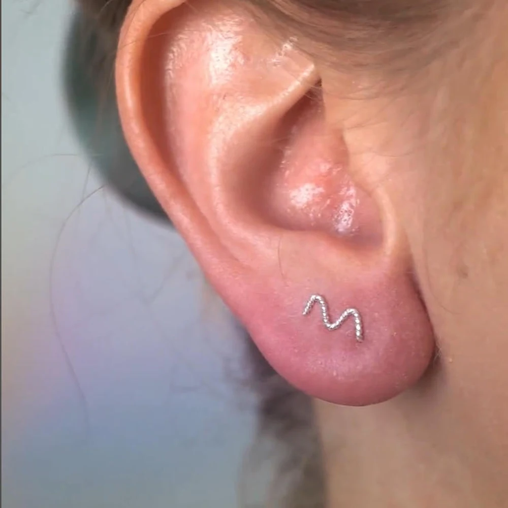 925 Sterling Silver Earrings Woman Clip Wave Earrings 14K Gold Filled Handmade Climber Earring Jewelry for Women