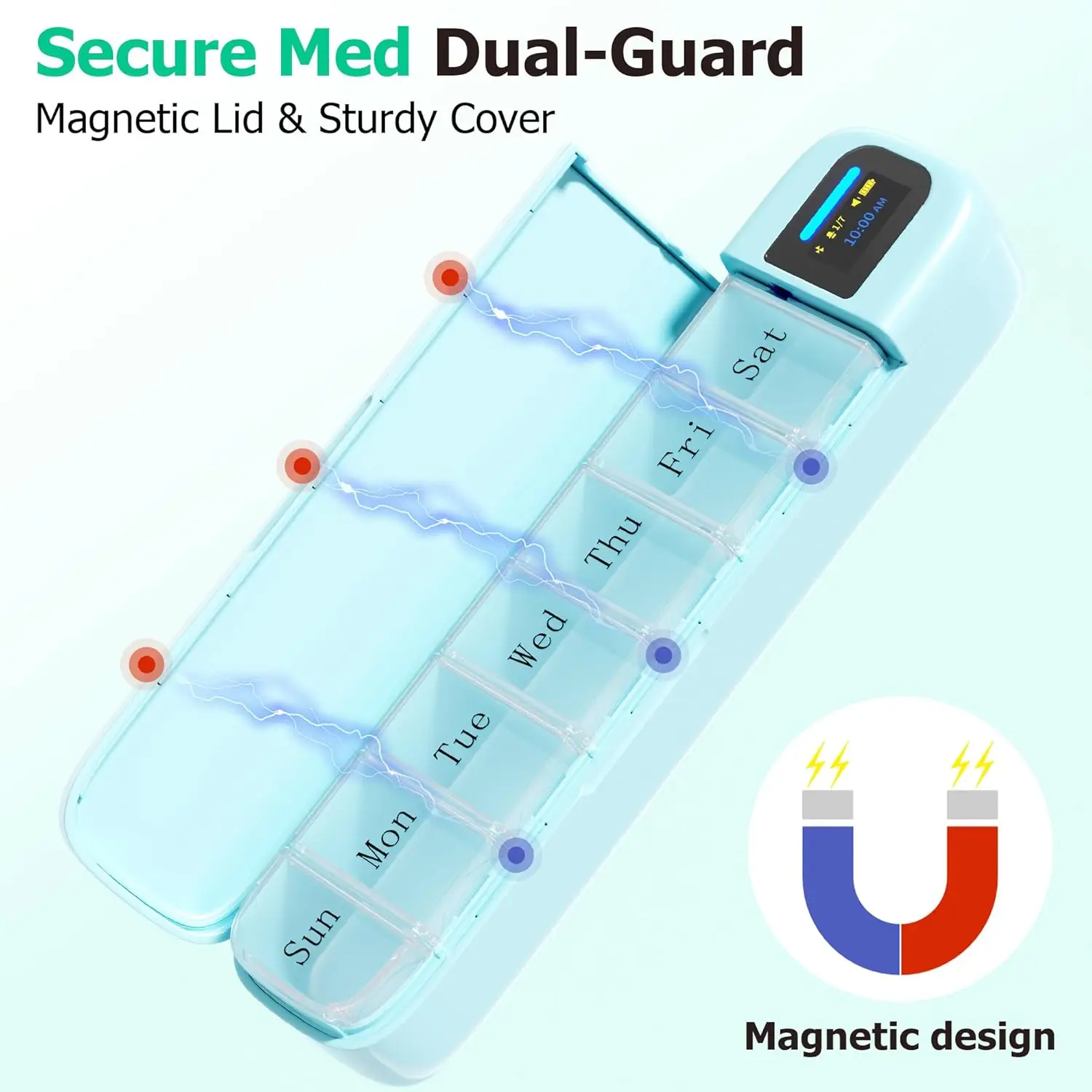 Smart Pill Organizer with Alar - Medicine Cabinet Lock ulasan dan harga