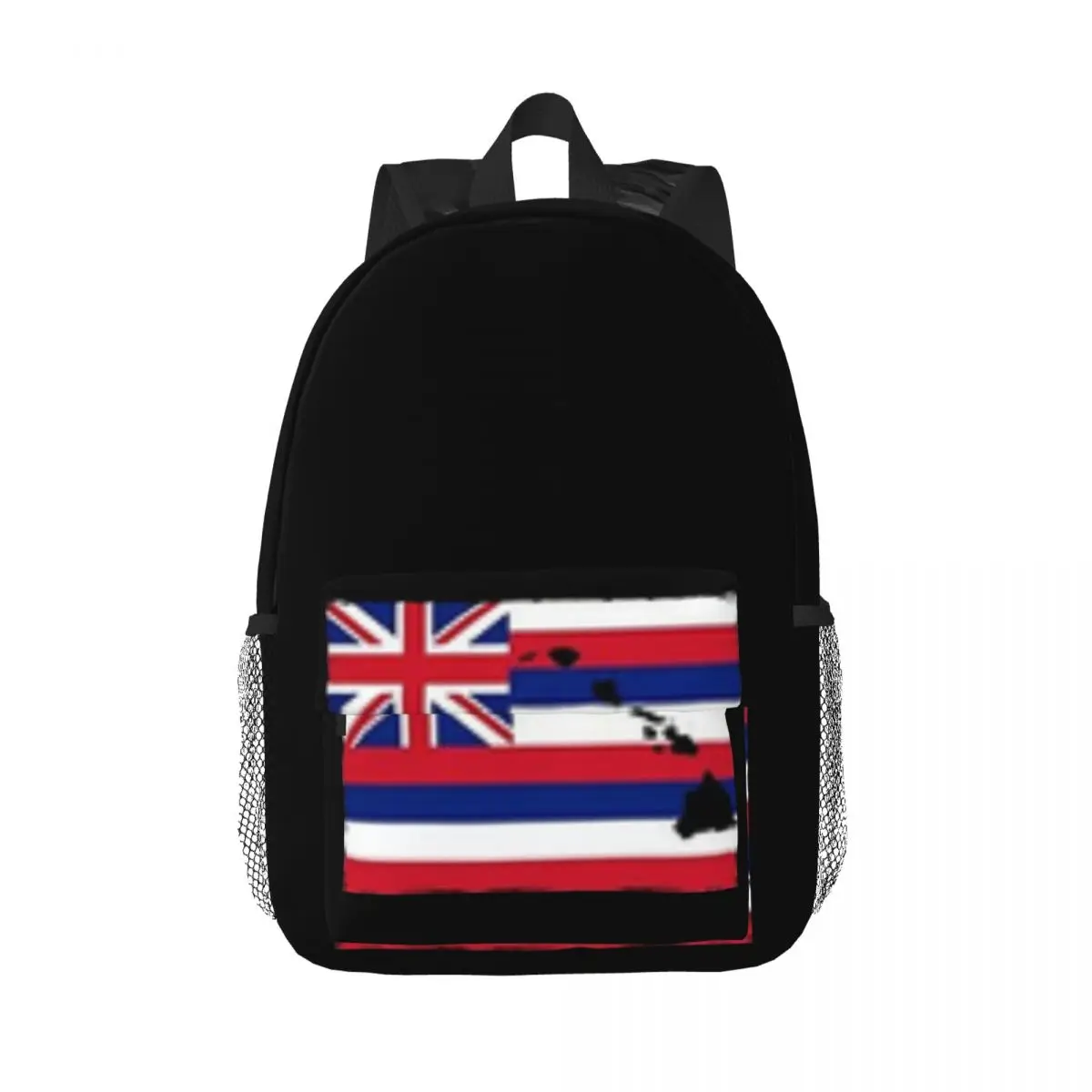 Anime Cartoon Schoolbag para a Juventude, Mochila Leve, Bandeira do Havaí Impressa, Casual, Infantil, 15"