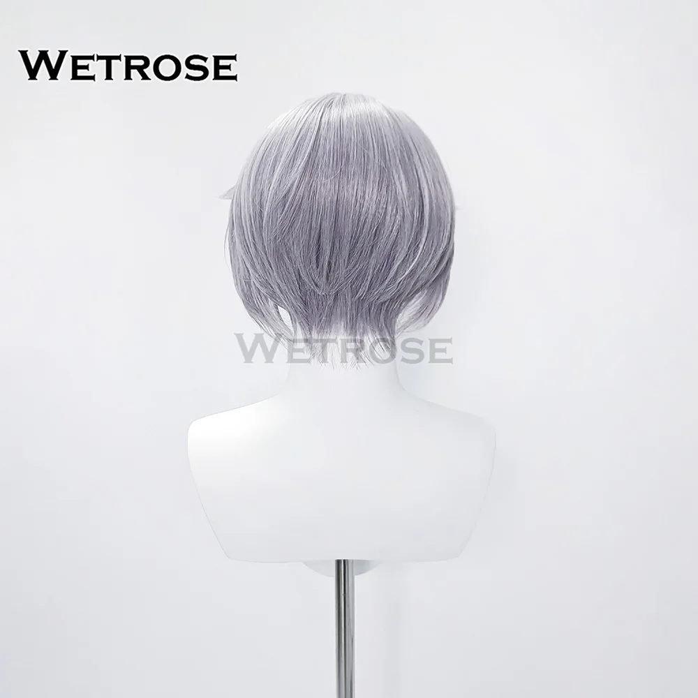 [Wetrose] متوفر في المخزون Hololive EN Vtuber Koseki Bijou شعر مستعار تأثيري الظلام هنتر Chunibyo الزي الجديد الجلد الشعر القصير عيد الميلاد عيد الهالوين