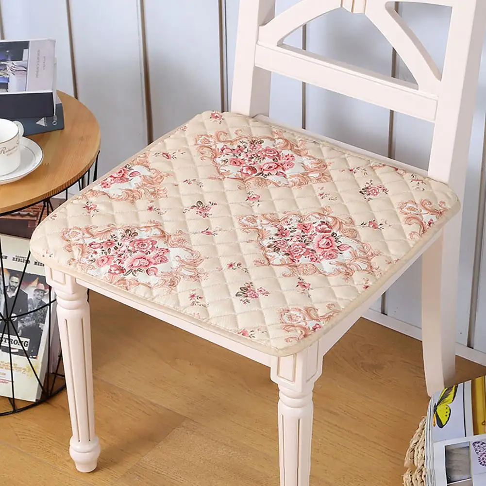 Chair Cushion Straps Dustproof Decorative Polyester Seat Mat Household Restaurant Dining Stool Cushion Pad For Daily Use