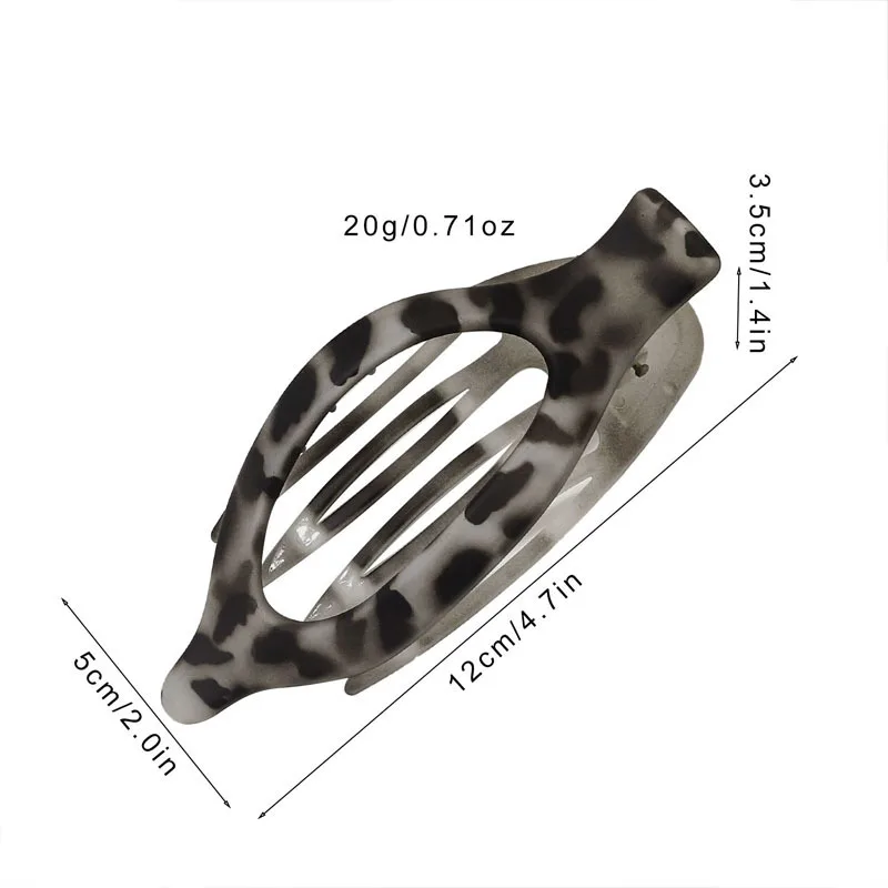 Матовый овальный утконос, большая заколка для волос в форме пучка в форме акулы