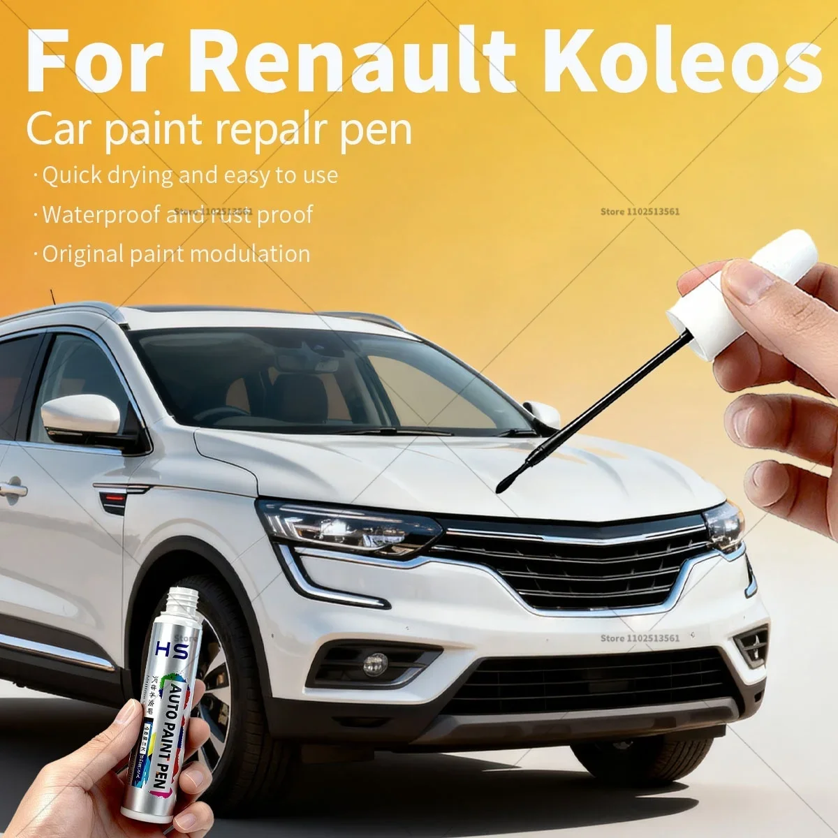 

Ручка для ремонта автомобильной краски, средство для удаления царапин, сделай сам, автоаксессуары для Renault Koleos, черный GNE, белый, синий, красный, серебристый, KXC, серый