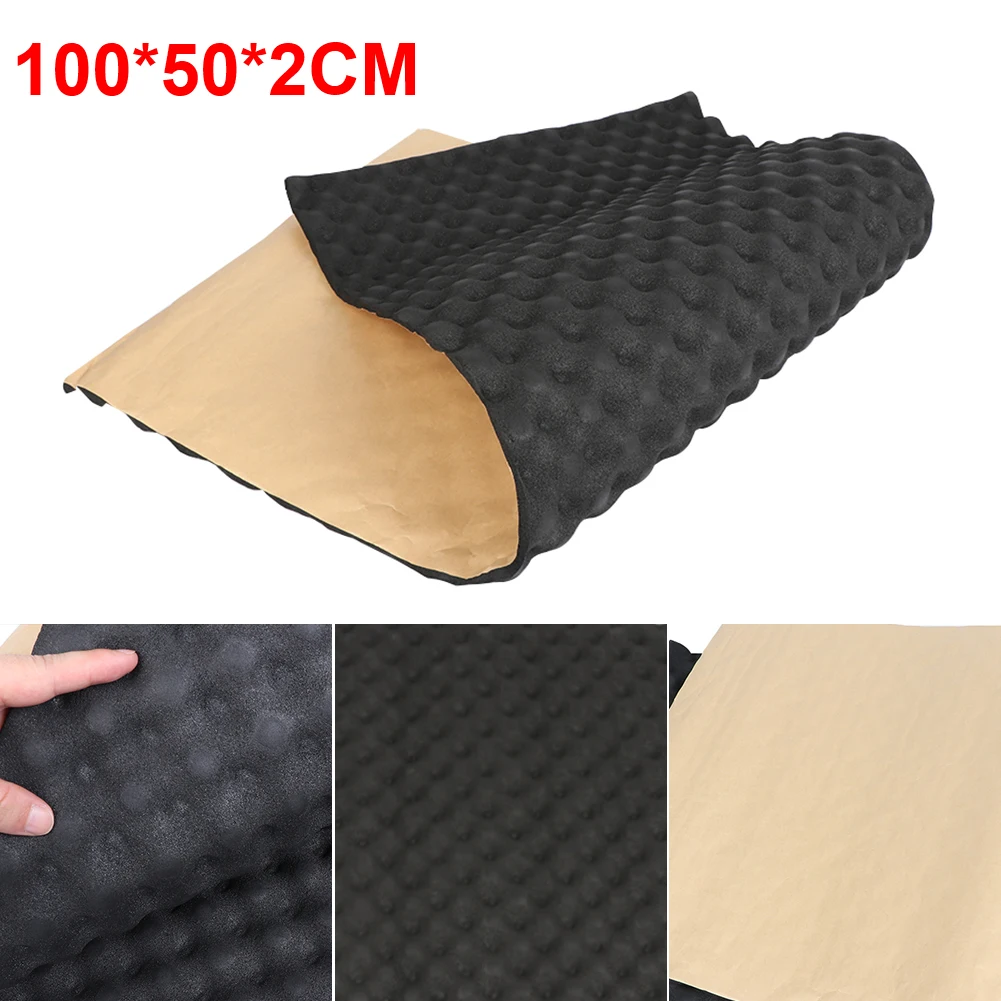 50/100x50cm Car Sound Deadener Mat 20mm Noise Heat Deadening Soundproof Dampening Mat For Car Hood Engine Door Auto Accessories