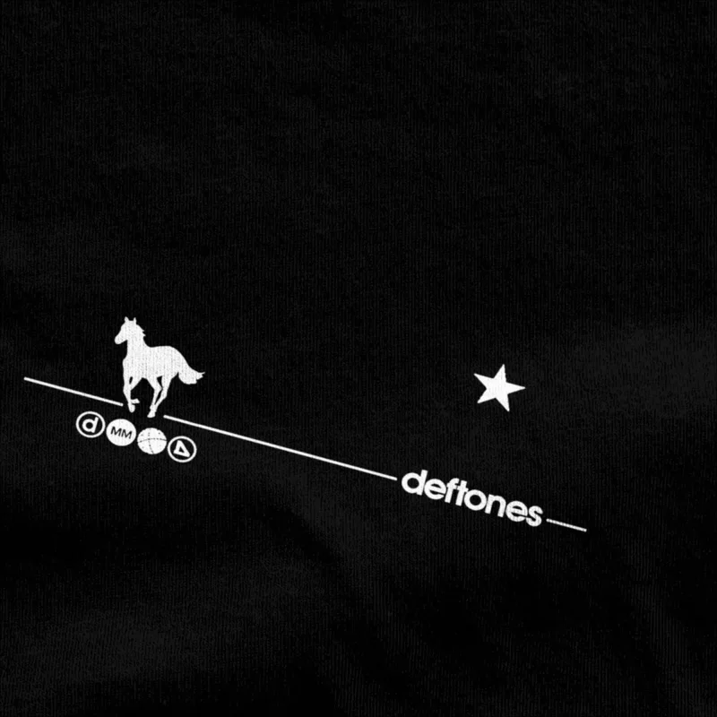 Y2K Men Women Deftones Rock Band Ohms White Pony T-Shirt Merchandise Funny 100% Cotton Metal T Shirts Tee Clothes All Seasons