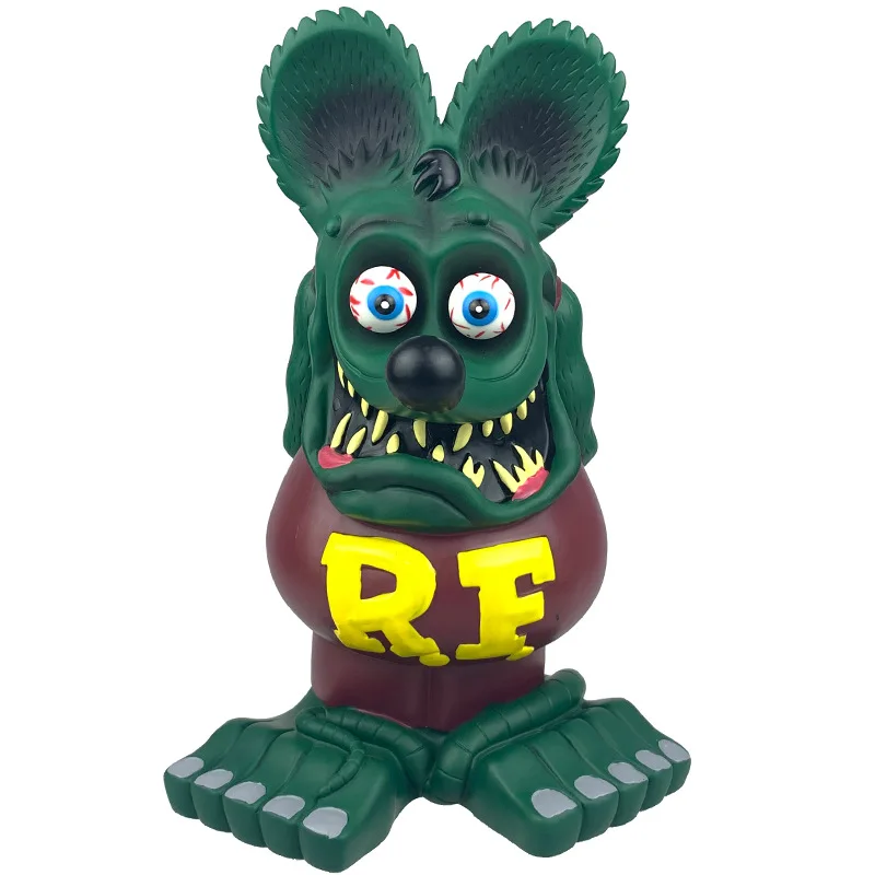 Rat Fink 33cm Classic Original Vinyl Model Doll Ornament Premium Edition RF Crazy Mouse Large Statue Gift Toy Collection Figure