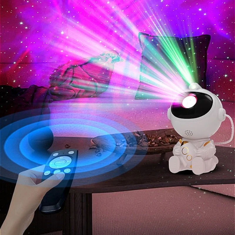 مصباح LED لرواد الفضاء لغرفة النوم، ضوء ليلي، ديكور للأطفال، هدية محيطة، ضوء ستار، ضوء جالاكسي الليلي