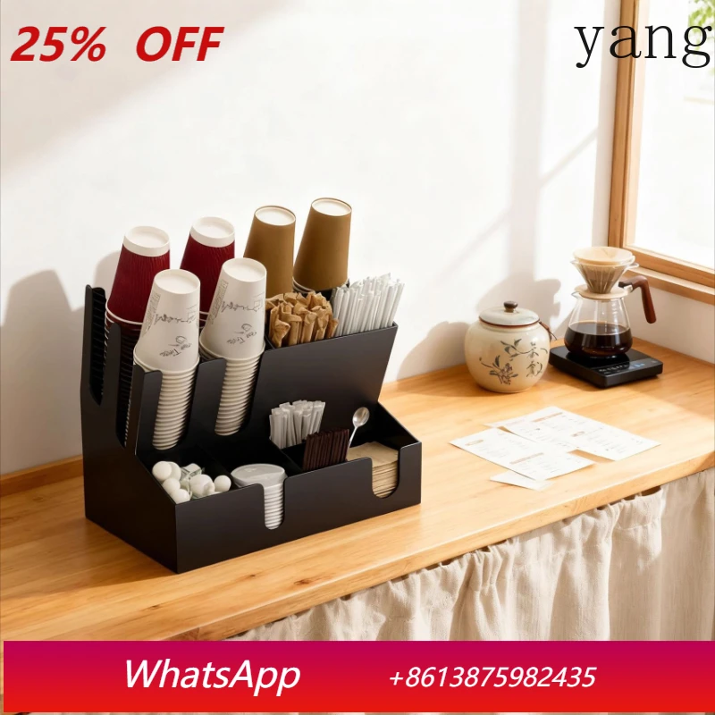 

LH acrylic paper cup straw coffee shop multi-functional storage cup holder