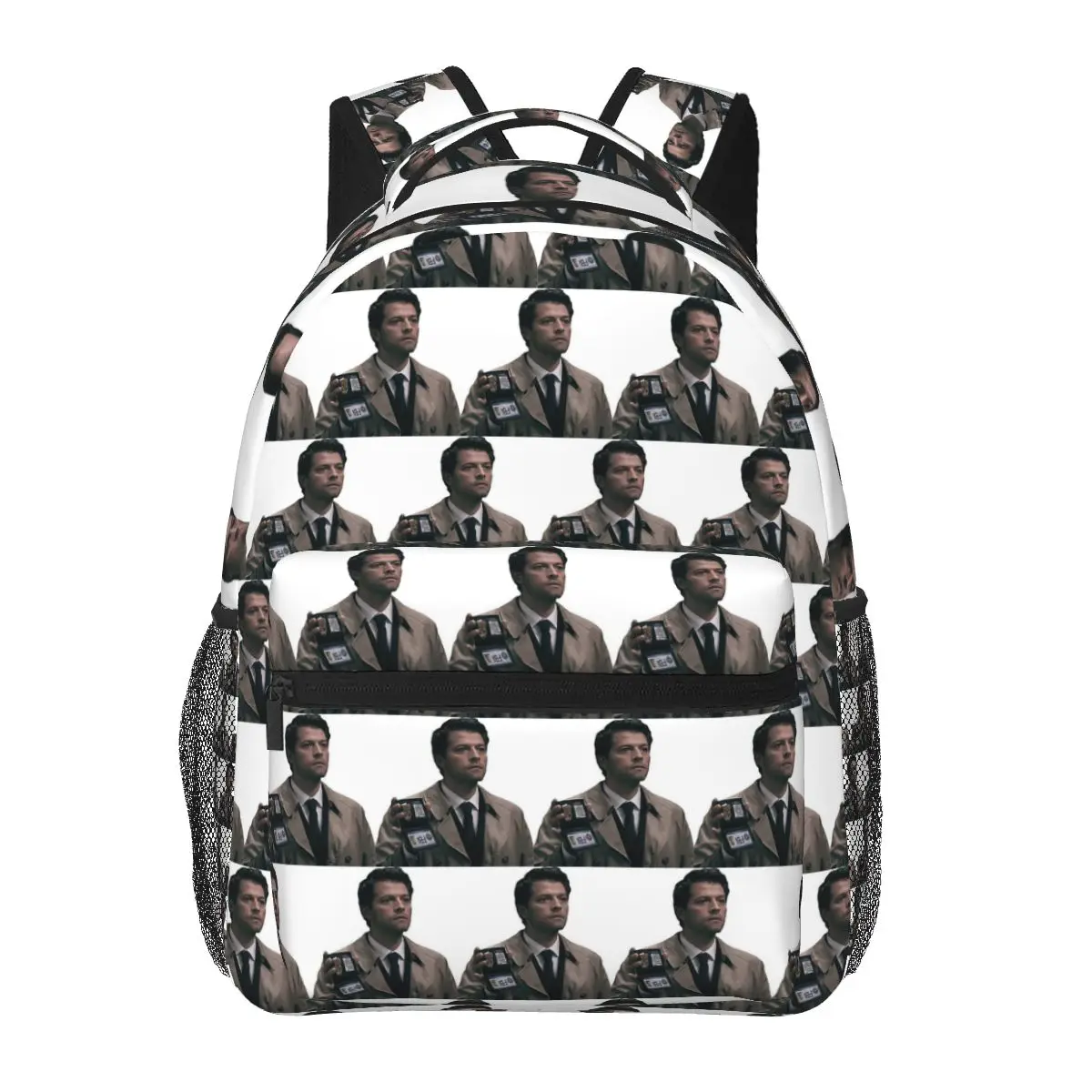 

Castiel FBI Badge Student Backpack School Bag Hiking Travel Daypack for Boys Girls Fashion Bookbag Shoulder Bags