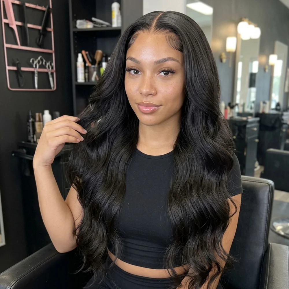 13x6 Body Wave Lace Front Wigs 100% Human Hair Wig 40inch13x4 Pre Plucked Human Hair Wigs 250 Density Body Wave 5x5 Ready to Go HD Lace Glueless Wigs for Women Natural Black Brazilian