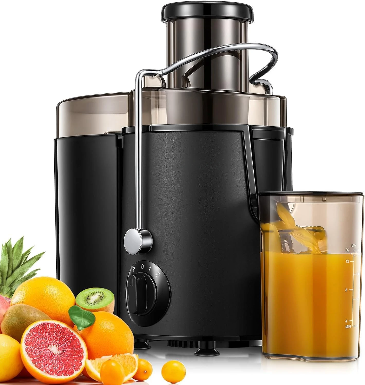 Haoyunma Juicer Machines, Sapcentrifuge Hele Groenten En Fruit Met 3 Snelheden, Verbeterde Versie 400 W Motor Snel Sap